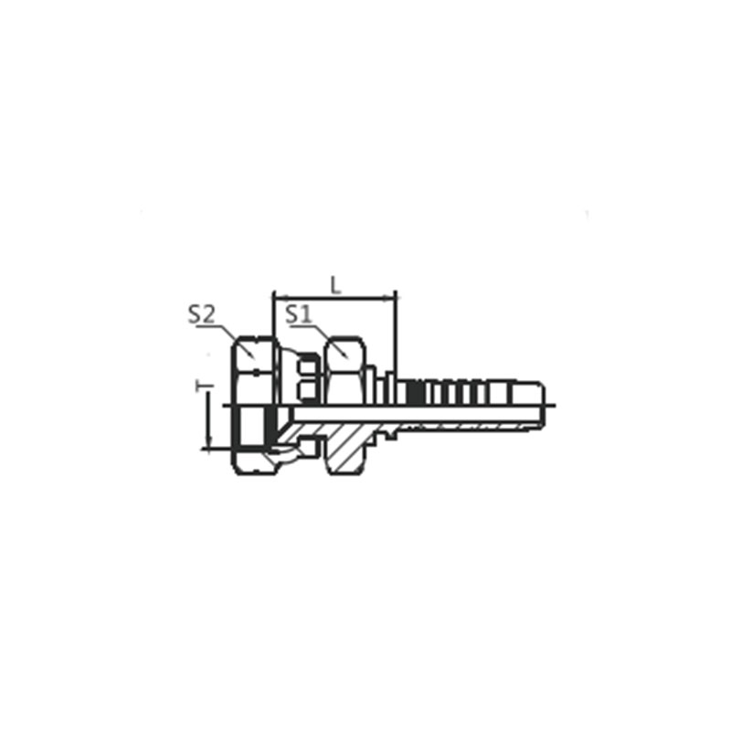 29611 British Hydraulic Flared Head C-Type Fitting