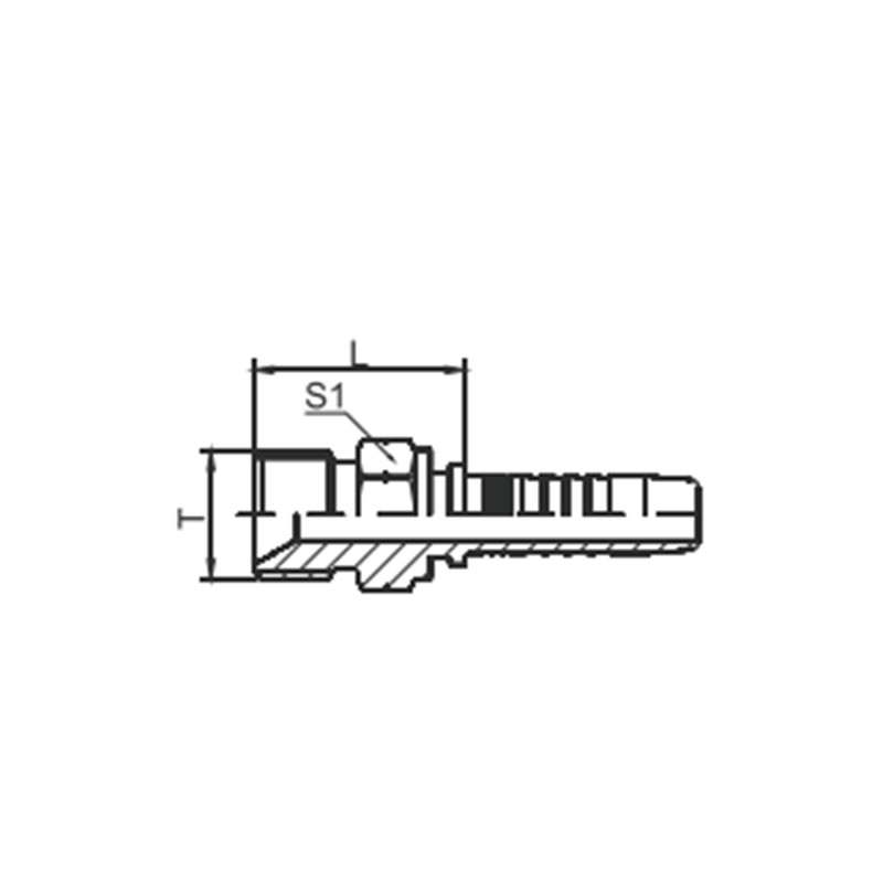 22611 British Hydraulic Pointed Head D-Type Fitting