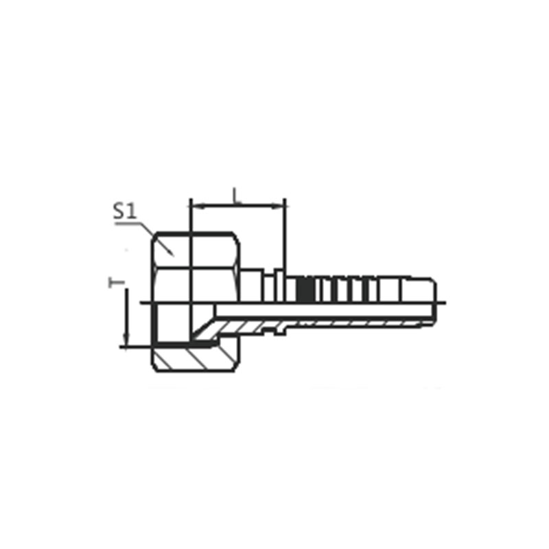 30711 Metric Hydraulic C-Type Flared Head Straight Rod Cap Fitting