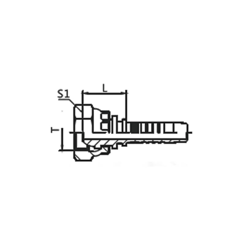 30111 Metric Hydraulic D-Type Round Head Straight Rod Cap Fitting