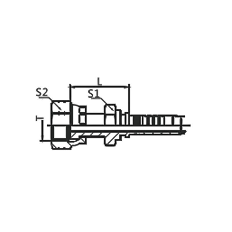 24211D American Double Hex A-Type Hydraulic Hose Fittings