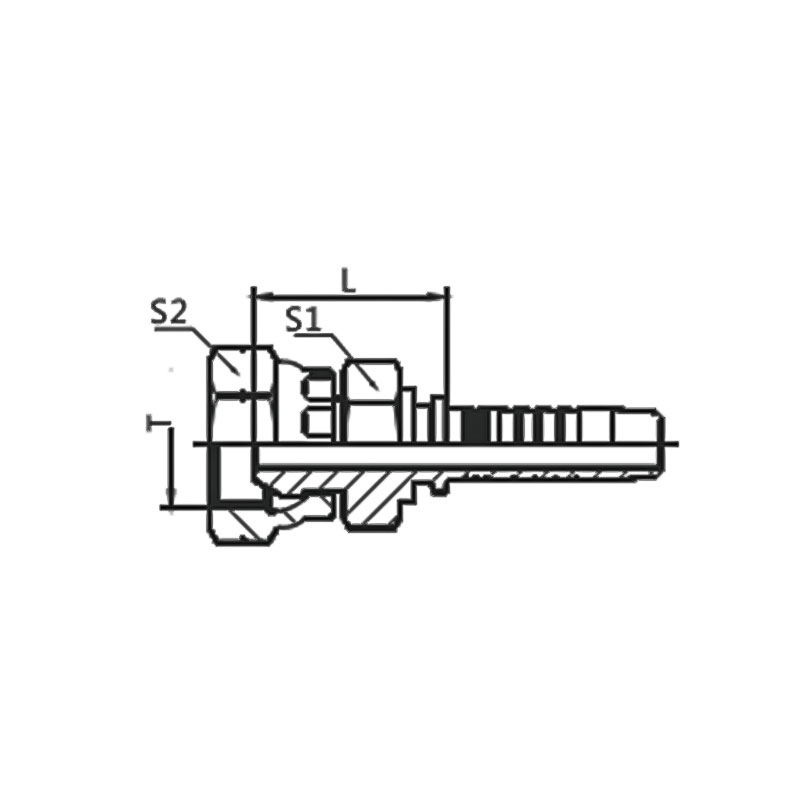 22611D British Double Hex Cap Hydraulic Fittings