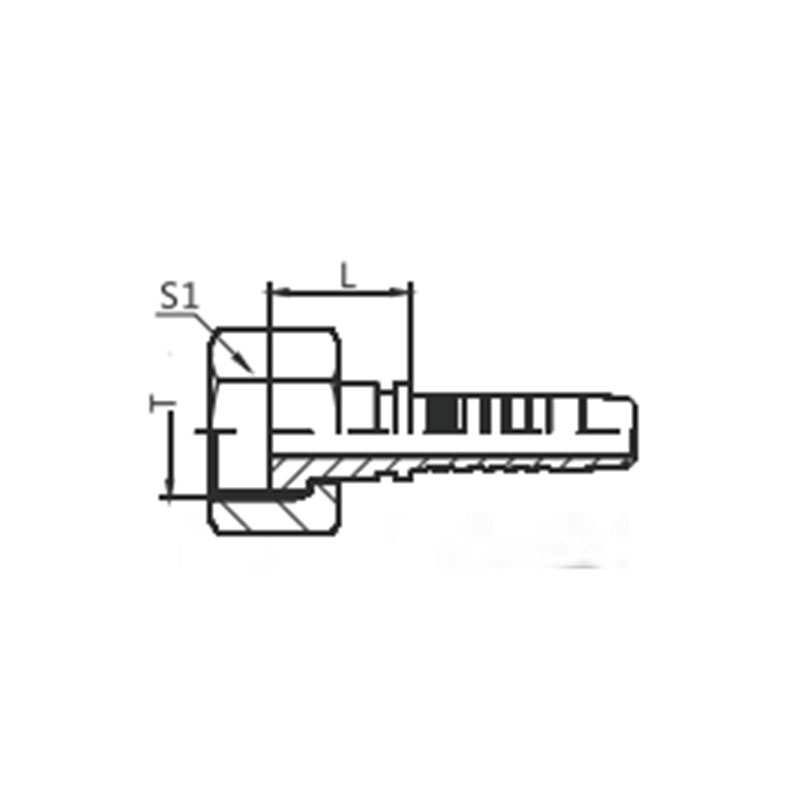 30211 Metric Hydraulic A-Type Flat Head Straight Rod Cap Fitting